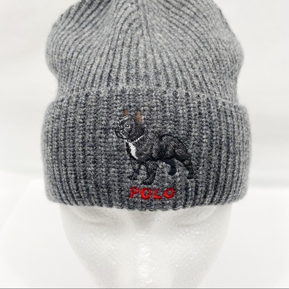 Polo Ralph Lauren French Bulldog Knit Cuff Hat - Picture 4 of 9